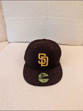 New Era 59FIFTY San Diego Padres Fitted Cap - Brown & Gold - 7 1/2